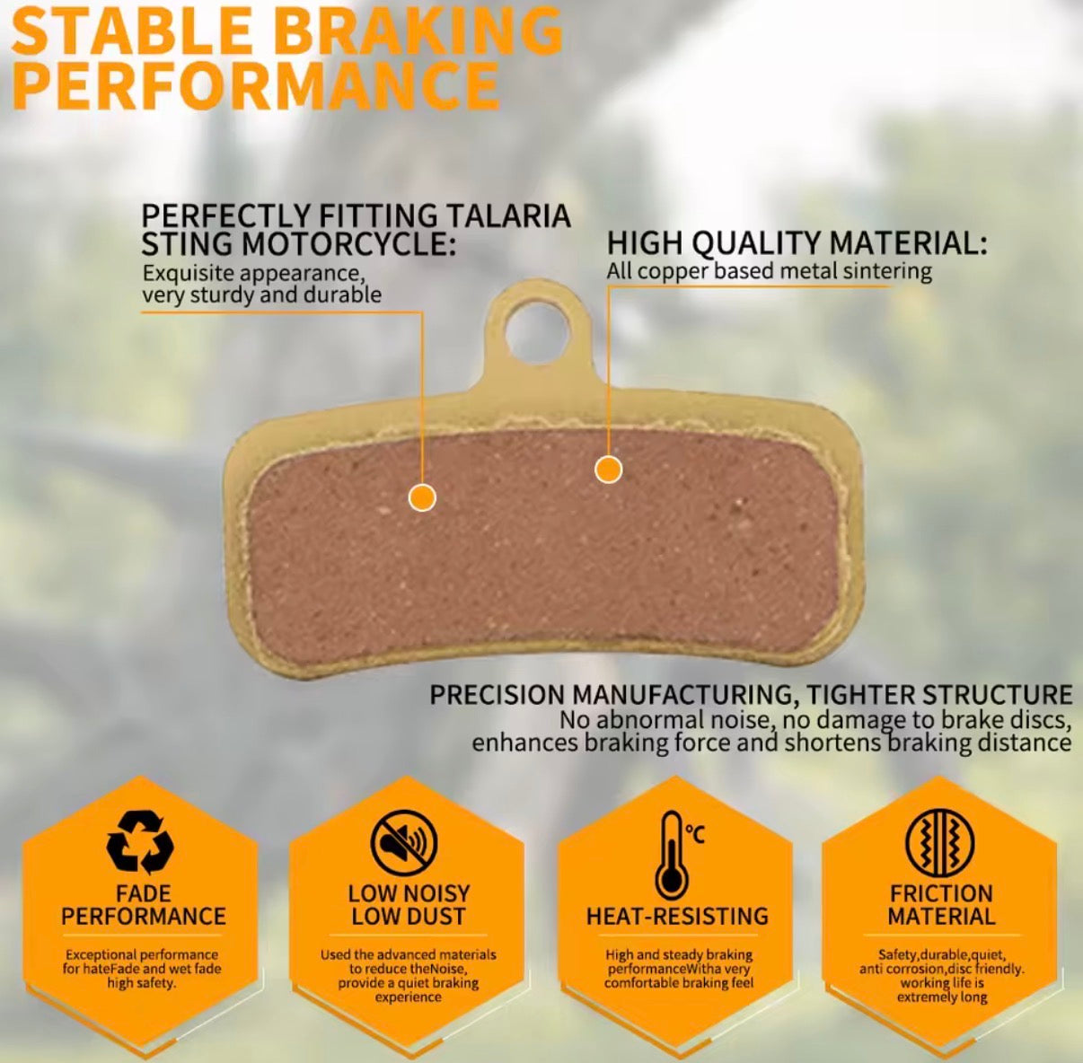 Brake Pads Pair For Talaria Sting X3 MX3 MX4