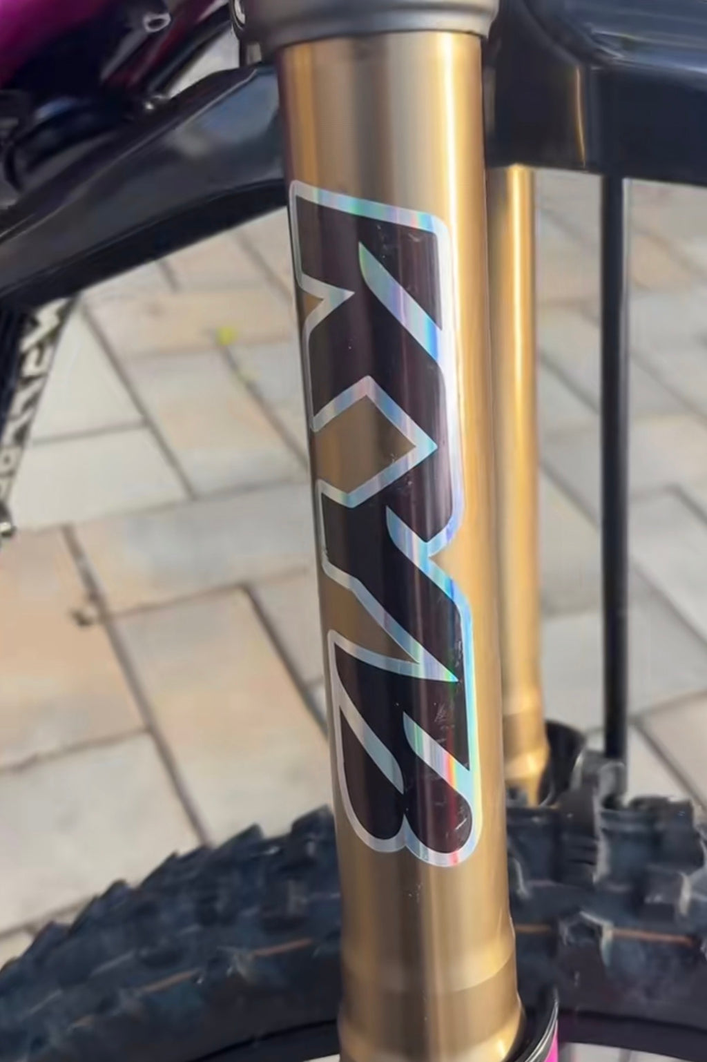 KYP sticker on fork